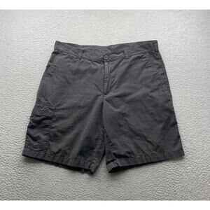 Columbia Red Bluff Cargo Shorts Mens 36x10 Gray Outdoors Hiking Twill Casual Dad
